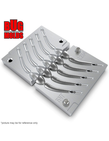 Aluminum CNC Mold Drop Shot Banana Shape 5g 5-cav: 5-5-5-5-5g ID L254