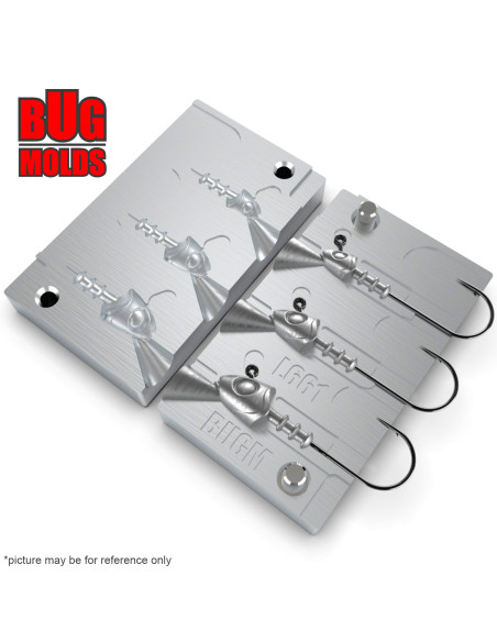 Aluminum CNC Mold Jig Head 360 GT 3,5-10,6g 3-cav: 3,5-7,1-10,6g ID L661