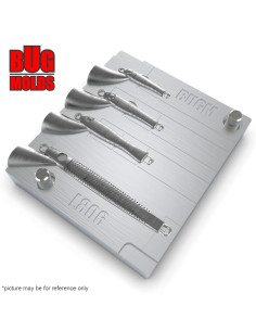 Aluminum CNC Mold Pilker Great Lakes Jigger 20-50mm 4-cav: 20-25-30-50mm ID L806