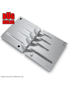 Aluminum CNC Mold Pilker Great Lakes Jigger 20-50mm 4-cav: 20-25-30-50mm ID L806 2