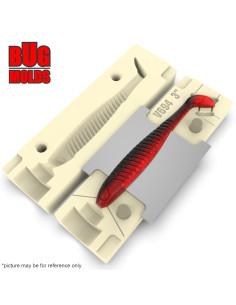 DIY Fishing soft bait Stone offset hook Swimbait 1-cav mold DjLine 3inch model ID SV694_1s1_o 2