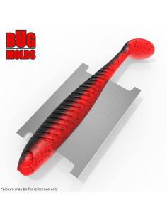 DIY Fishing soft bait Stone offset hook Swimbait 1-cav mold DjLine 4,8inch model ID SV695_1s1_o