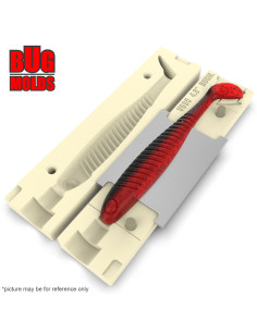 DIY Fishing soft bait Stone offset hook Swimbait 1-cav mold DjLine 4,8inch model ID SV695_1s1_o 2