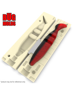 DIY Fishing soft bait Stone offset hook Swimbait 1-cav mold MagicShadBootTail 5,1inch model ID SV848_1s1_o 2