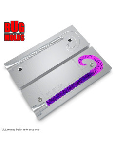 Fishing soft bait mold PowerWorm 4,4 inch model ID T425 from Bugmolds 2