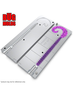 Fishing soft bait mold PowerWorm 6,4 inch model ID T427 from Bugmolds 2