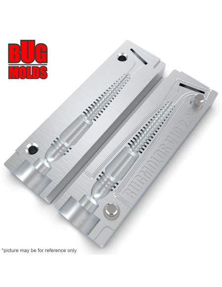 Fishing soft bait mold Tioga 2 inch model ID V06 from Bugmolds