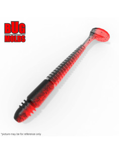 Fishing soft bait mold Tioga 2,9 inch model ID V10 from Bugmolds