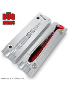 Fishing soft bait mold Tioga 2,4 inch model ID V33 from Bugmolds 2