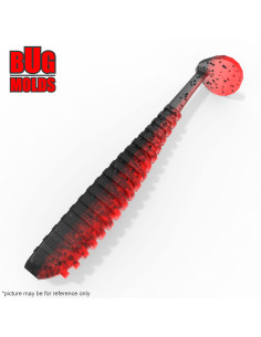 Fishing soft bait mold AjiRingerShad 1,5 inch model ID V42 from Bugmolds