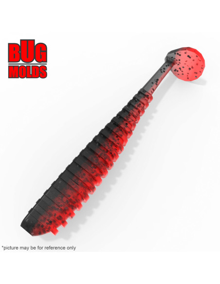 Fishing soft bait mold AjiRingerShad 1,5 inch model ID V42 from Bugmolds