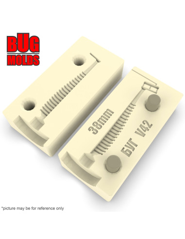 Fishing soft bait mold AjiRingerShad 1,5 inch model ID V42 from Bugmolds