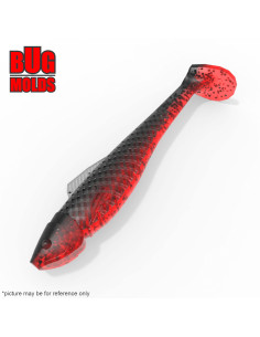 Fishing soft bait mold Ohio 2,8 inch model ID V53 from Bugmolds