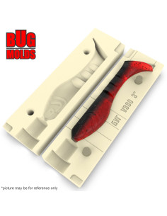 Fishing soft bait mold Kopyto 3,3 inch model ID V101 from Bugmolds 2