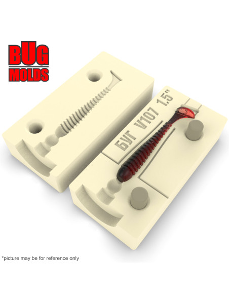 Fishing soft bait mold SwingImpact 1,5 inch model ID V107 from Bugmolds