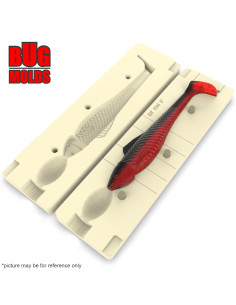 Fishing soft bait mold Ohio 5 inch model ID V144 from Bugmolds 2