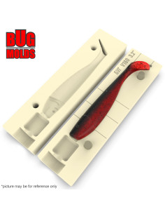Fishing soft bait mold KingShad 3,2 inch model ID V160 from Bugmolds 2