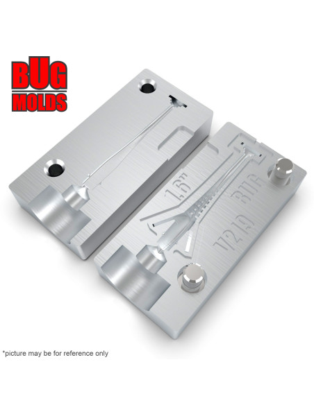 Fishing soft bait mold Shrug Minnow 1,6 inch model ID V219 from Bugmolds