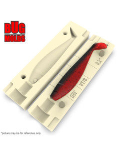 Fishing soft bait mold Shad GT 4 inch model ID V225 from Bugmolds 2