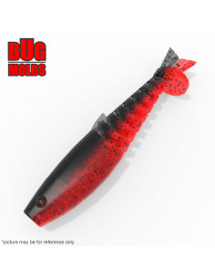 Fishing soft bait mold Minnow 3,25 inch model ID V314 from Bugmolds