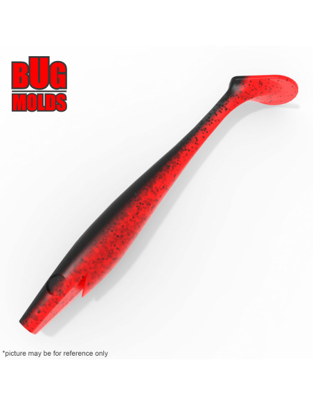 Fishing soft bait mold PigShad 6 inch model ID V395 from Bugmolds