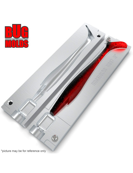 Fishing soft bait mold PigShad 6 inch model ID V395 from Bugmolds