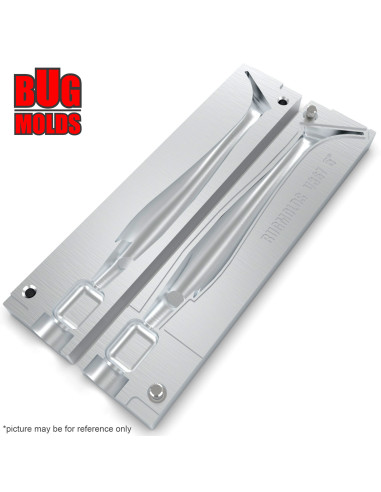 Fishing soft bait mold PigShad 6 inch model ID V395 from Bugmolds