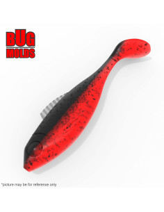 Fishing soft bait mold Shad 2,7 inch model ID V448 from Bugmolds