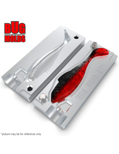 Fishing soft bait mold Shad 2,7 inch model ID V448 from Bugmolds 2