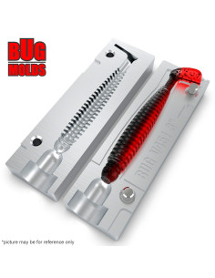 Fishing soft bait mold GtailGrubAvarunaTail 3 inch model ID V451 from Bugmolds 2