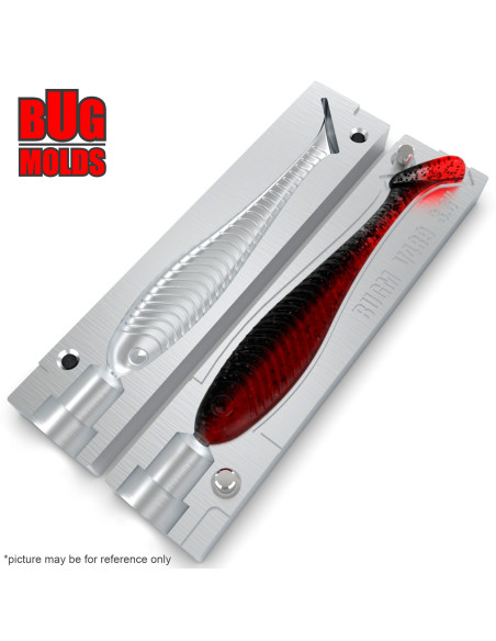 Fishing soft bait mold VibroWave 3,6 inch model ID V489 from Bugmolds