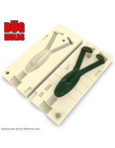 Fishing soft bait mold Croaker 3,5 inch model ID V560 from Bugmolds 2