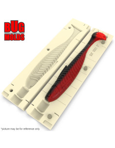 Fishing soft bait mold AngryShiner 6 inch model ID V601 from Bugmolds 2