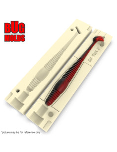 Fishing soft bait mold AngryLong 5 inch model ID V602 from Bugmolds 2