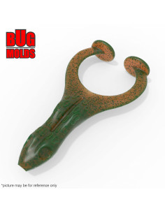Fishing soft bait mold HardLegFrogzEyes 7 inch model ID V615 from Bugmolds