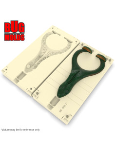 Fishing soft bait mold HardLegFrogzEyes 7 inch model ID V615 from Bugmolds 2