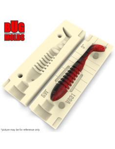 Fishing soft bait mold Sceleton 3,5 inch model ID V616 from Bugmolds 2