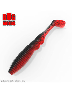 Fishing soft bait mold MrGreedy 3 inch model ID V812 from Bugmolds