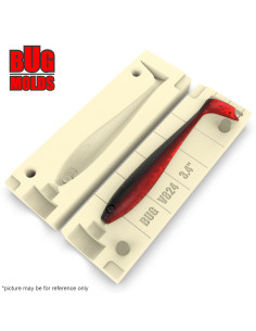 Fishing soft bait mold DuckfinShad 3,4 inch model ID V824 from Bugmolds 2