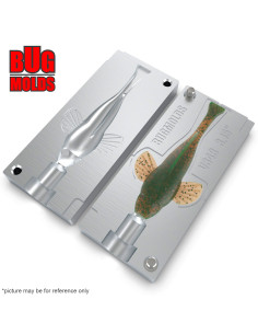 Fishing soft bait mold TrendexGrundel 4 inch model ID V846 from Bugmolds 2