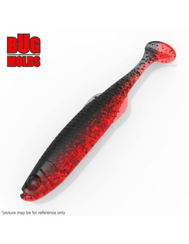 Fishing soft bait mold TulkBait 2,4 inch model ID V882 from Bugmolds
