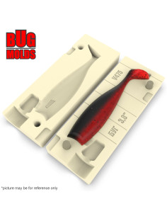 Fishing soft bait mold Vibro 3,8 inch model ID V889 from Bugmolds 2