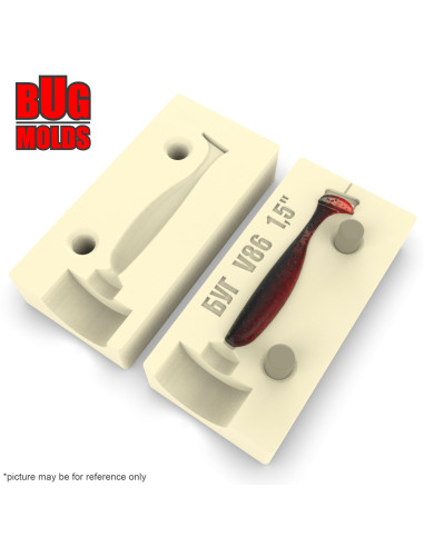 Fishing soft bait mold EasyShiner 1,2 inch model ID V952 from Bugmolds