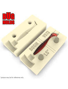 Fishing soft bait mold One'UpShad 1,5 inch model ID V973 from Bugmolds 2