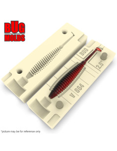 Fishing soft bait mold SkinnyKick 2 inch model ID V1012 from Bugmolds 2