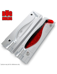 Fishing soft bait mold ShadTeez 3,6 inch model ID V1028 from Bugmolds 2