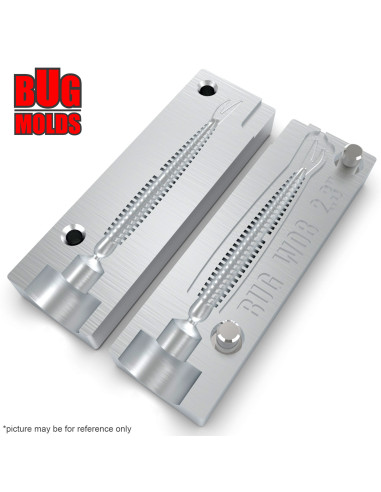 Fishing soft bait mold LiveImpact 2,4 inch model ID W08 from Bugmolds