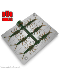 Fishing Soft Bait Multi-cavity Aluminum mold  StoneFly 1,6 inch 6-cav vol. 0,3 fl oz (8,91 cm^3)  ID B167_6a1 from Bugmolds