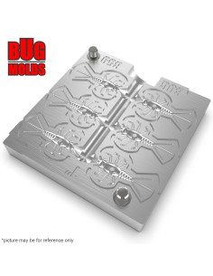 Fishing Soft Bait Multi-cavity Aluminum mold  StoneBug 1 inch 6-cav vol. 0,15 fl oz (4,43 cm^3)  ID B59_6a1 from Bugmolds 2