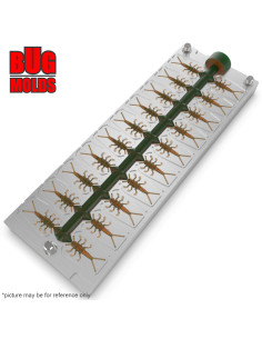 Fishing Soft Bait Multi-cavity Aluminum mold  StoneFly 0,8 inch 20-cav vol. 0,3 fl oz (8,95 cm^3)  ID B111_20a1 from Bugmolds